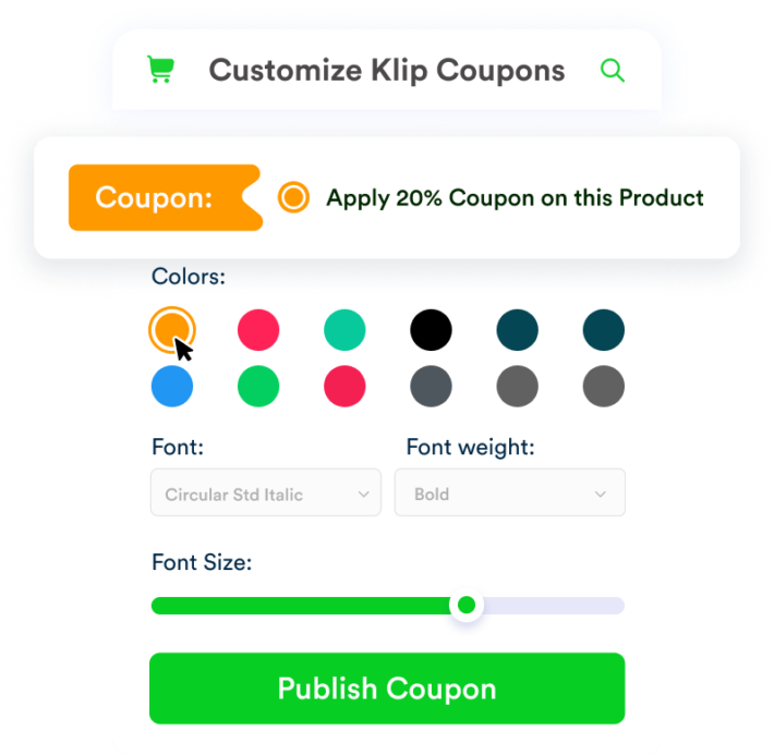 Klip Product Page Coupons for Shopify Try for Free