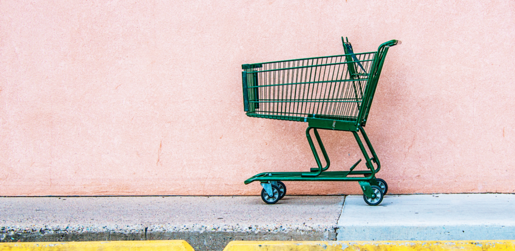 an abandoned cart