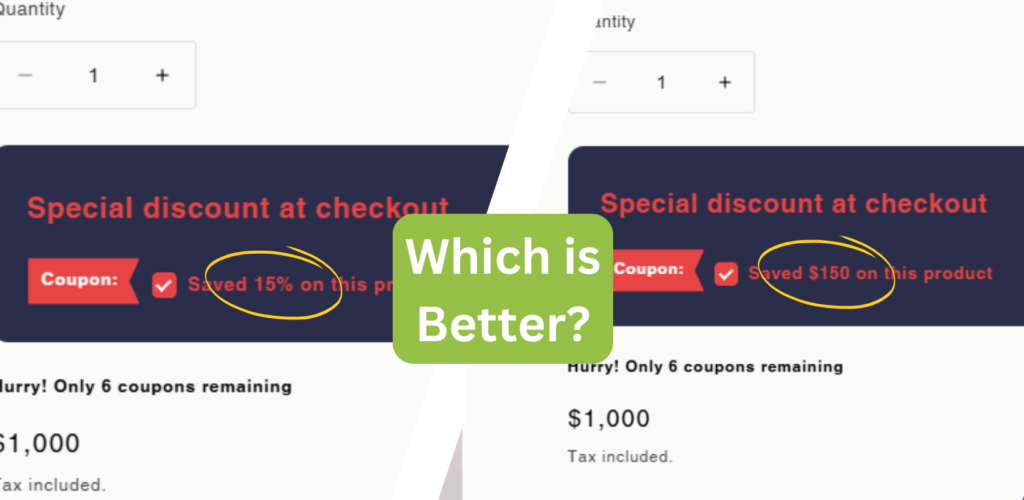 Comparing Percentage Discount vs. Fixed Amount Discount