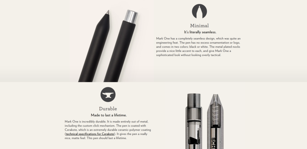 Studio Neat's Product Page that Clearly Highlights Key Features