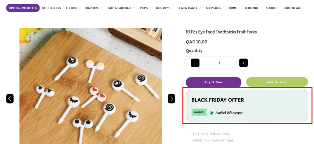 Clickable Product Discount on a Shopify Product Page