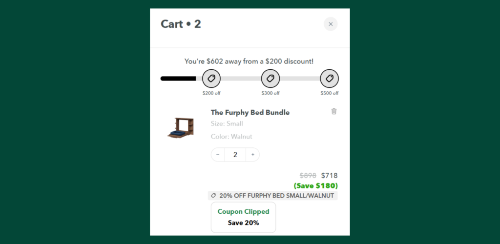 Discount Progress Bar from Loribeds