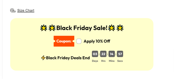 Screenshot of a Clickable Coupon with a Timer